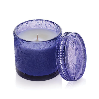 Decorative Candle Jar with Lid - Windswept Shores (Purple)
