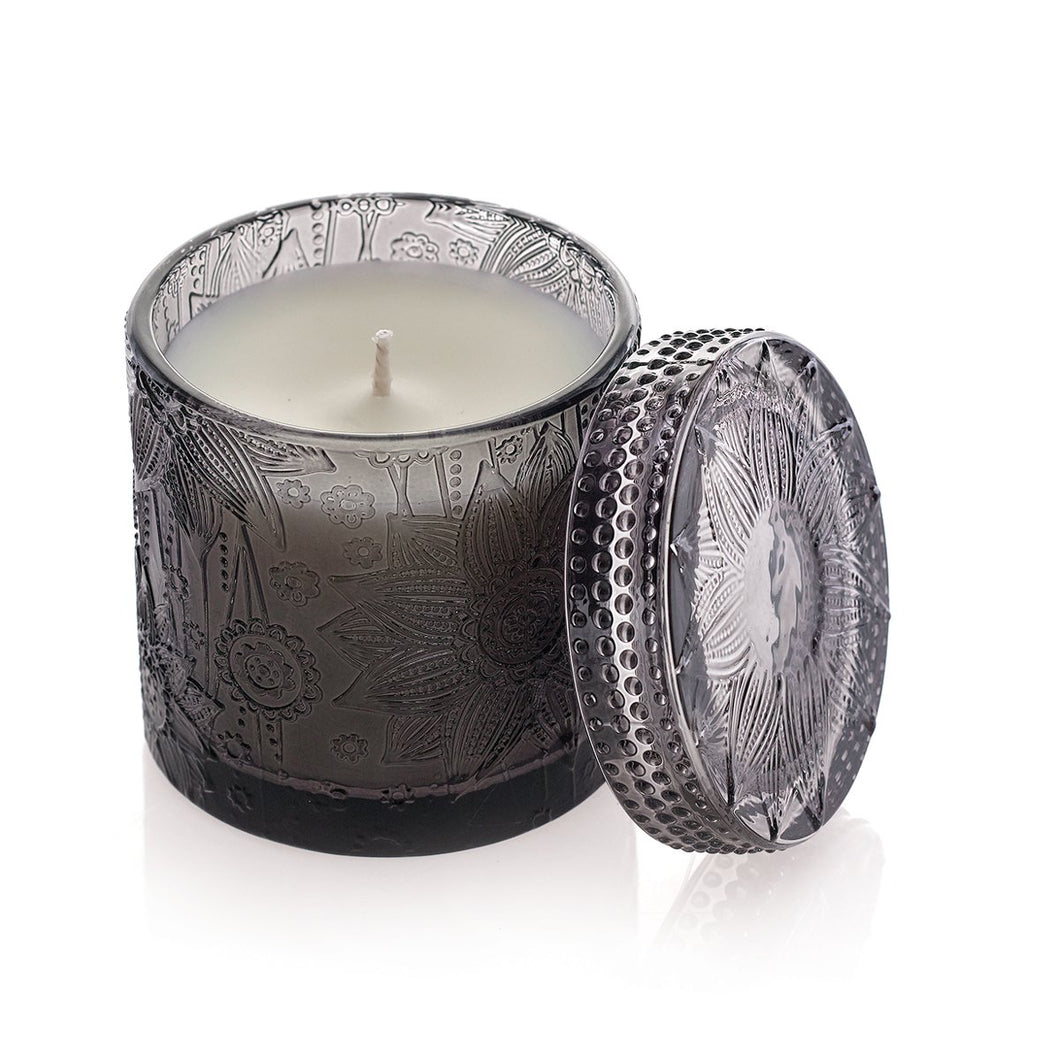 Decorative Candle Jar with Lid- Exotic Spice (Grey)