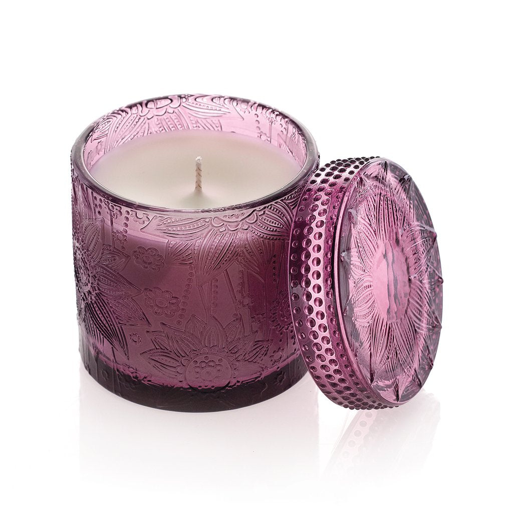 Decorative Candle Jar with Lid - Lavender (Purple)